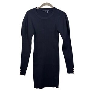 Endless Rose Black Ribbed Sweater Dress, modern minimalist, city chic, polished